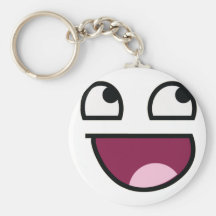 Visage impressionnant de smiley de Lulz Porte-clés