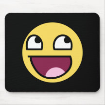 visage impressionnant de visage souriant impressio tapis de souris