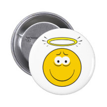 Visage innocent de smiley d'ange badges avec agrafe