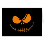 Visage Jack-o'-lantern de point Carte De Vœux