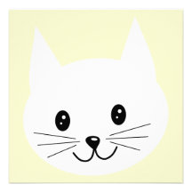 Visage mignon de chat faire-parts