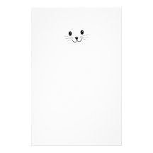 Visage mignon de chat papier à lettre personnalisé