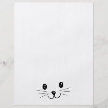 Visage mignon de chat prospectus en couleur