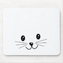 Visage mignon de chat tapis de souris