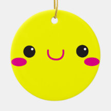 Visage mignon superbe de cutie de Kawaii d'anime ! Ornements De Noël