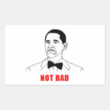 Visage non mauvais de rage de meme d'Obama comique Autocollants