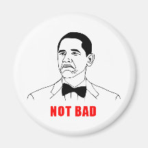 Visage non mauvais de rage de meme d'Obama comique Aimants Pour Réfrigérateur