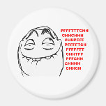 Visage riant Meme comique de rage de PFFTCH Aimants