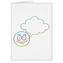 Visage souriant #1 avec la bulle de la parole cartes