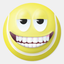 Visage souriant 2 de balle de tennis autocollants