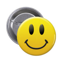 visage souriant ! badge