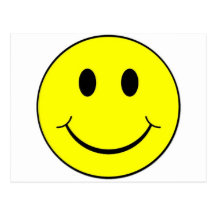 visage souriant carte postale