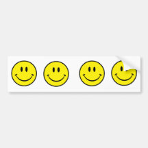 Visage souriant de bonheur adhésif pour voiture