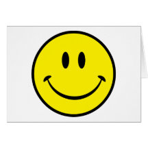 Visage souriant de bonheur cartes de vœux