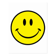 Visage souriant de bonheur cartes postales