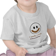 Visage souriant de chocolat "j'AIME vraiment le ch T-shirt