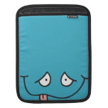 visage souriant de collage idiot de langue sur le  poches iPad