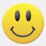 Visage souriant heureux autocollant