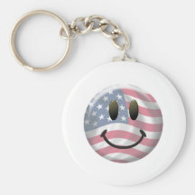 Visage souriant heureux porte-clefs