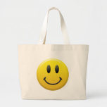 Visage souriant heureux sacs de toile