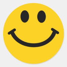 Visage souriant jaune adhésif