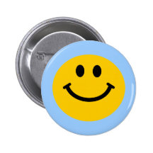 Visage souriant jaune badges avec agrafe