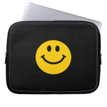 Visage souriant jaune housses pour  ordinateur portable