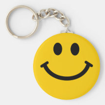 Visage souriant jaune porte-clé