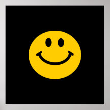 Visage souriant jaune posters