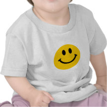 Visage souriant jaune t-shirts