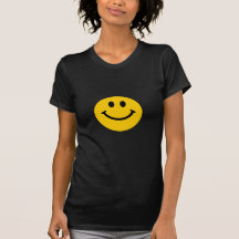 Visage souriant jaune t-shirts