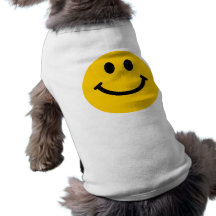 Visage souriant jaune manteaux pour animaux domestiques