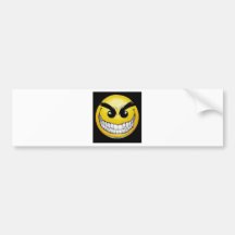 Visage souriant mauvais autocollants pour voiture