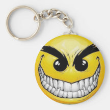Visage souriant mauvais porte-clef