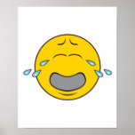 Visage souriant pleurant de pleurnicherie posters