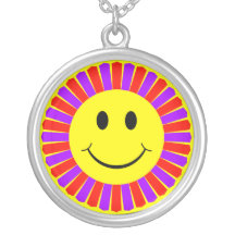 Visage souriant Sun Collier Personnalisé
