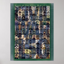 Visages de l'affiche d'art de la guerre civile 150