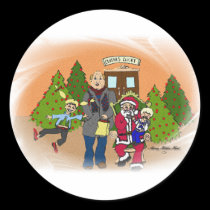 Visages de Noël 1 autocollants
