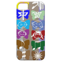 Visages drôles, caractères chinois et étincelles coques iPhone 5