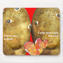 Visages drôles de pomme de terre de Valentine Mous Tapis De Souris