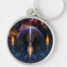 Vision d'art de fractale de vol porte-clefs