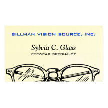 Vision optique de lunetterie de lunettes cartes de visite personnelles