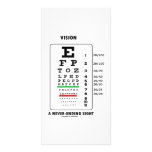 Vision une vue interminable (diagramme de Snellen) Photocartes Personnalisées