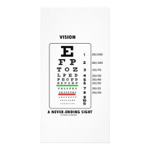 Vision une vue interminable (diagramme de Snellen) Photocartes Personnalisées