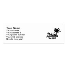 Visite 2013 d'Ibiza Cartes De Visite Personnelles