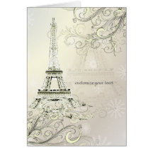 Visite Eiffel de La de PixDezines+neige glaciale Carte