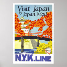 Visite Japon par courrier du Japon Posters