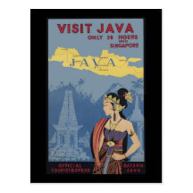 Visite Java seulement 36 heures de Singapour Cartes Postales