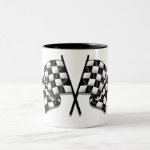 Vitesse de regard soyeuse de drapeau quadrillée pa mug