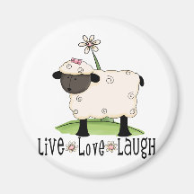vivant-amour-rire-moutons magnets pour réfrigérateur